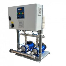 Lowara Twin Variable Speed Booster Set, 150l/min @ 7.0 Bar With BMS Panel
